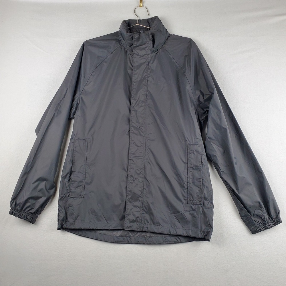 Mountain Warehouse Jacket Mens‎ Small Gray Nylon Full Zip Windbreaker Waterproof